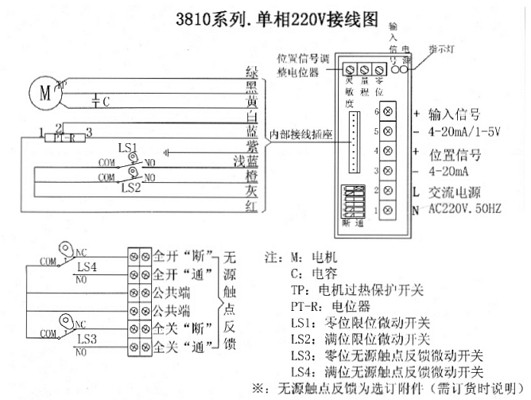 電動(dòng)執(zhí)行器接線(xiàn)圖