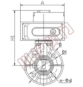 電動塑料蝶閥 結(jié)構(gòu)圖