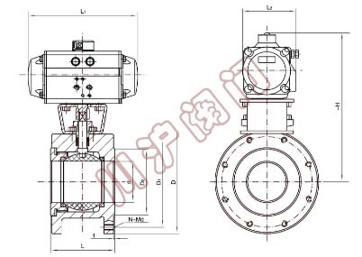 氣動(dòng)超薄球閥 結(jié)構(gòu)圖